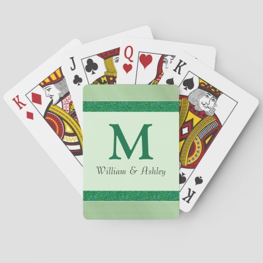Personalisierte Namen und Monogram Playing Cards Spielkarten (Rückseite)