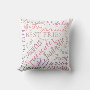 Personalisierte Namen und Worte der Liebe 'n Freun Kissen