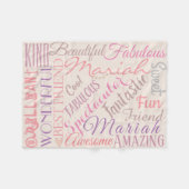 Personalisierte Namen und Wörter der Liebe 'n Freu Fleecedecke (Vorderseite (Horizontal))