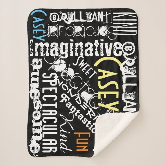 Personalisierte Namen und Wörter der Liebe 'n Freu Sherpadecke (Vorderseite)