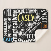 Personalisierte Namen und Wörter der Liebe 'n Freu Sherpadecke (Vorderseite (Horizontal))