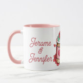 Personalisierte Namen von Braut und Bräutigam Neuv Tasse (Links)