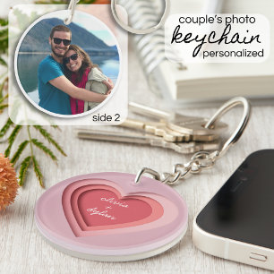 Personalisierte Namen von Paaren Foto Schlüsselanhänger