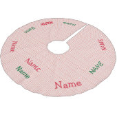 Personalisierte Namen Weihnachtsbaumrock Polyester Weihnachtsbaumdecke (Schrägansicht)