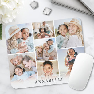 Personalisierte Namens-Foto-Collage Mousepad