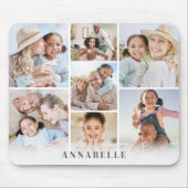 Personalisierte Namens-Foto-Collage Mousepad (Vorne)