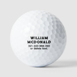 Personalisierte Namens-Golfball-Vorlage DISTRESSED Golfball