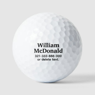 Personalisierte Namens-Golfbälle Vorlage ANZEIGE 1 Golfball
