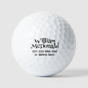 Personalisierte Namens-Golfbälle Vorlage FUN RETRO Golfball