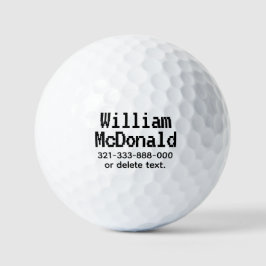 Personalisierte Namens-Golfbälle Vorlage FUN RETRO Golfball