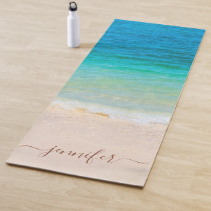 Personalisierte Namens-Kalligrafie-Skript Fitness Yogamatte
