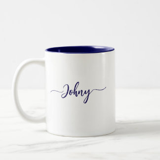 Personalisierte Namens-Tasse Zweifarbige Tasse