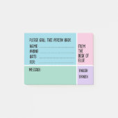 Personalisierte Namens-Telefonnachricht Büro Post-it Klebezettel (Vorderseite)
