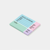 Personalisierte Namens-Telefonnachricht Büro Post-it Klebezettel (angewinkelt)