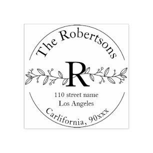 personalisierte Namens- und Adressen-Briefmarke Gummistempel