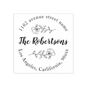 personalisierte Namens- und Adressen-Briefmarke Gummistempel