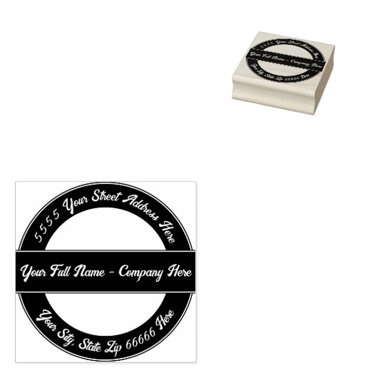Personalisierte Namensadresse Farbe Rundkautschuk Gummistempel (Stempel)