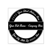 Personalisierte Namensadresse Farbe Rundkautschuk Gummistempel (Prägung)