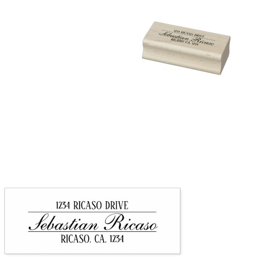 Personalisierte Namensadresse Gummistempel (Stempel)