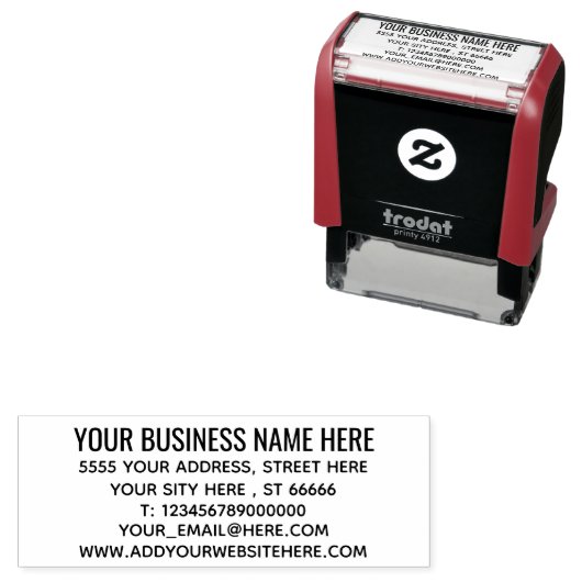 Personalisierte Namensadresse Info Text Moderne Br Permastempel (Beispiel)