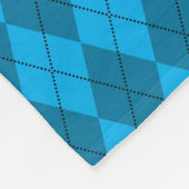 Personalisierte Namensaffeblau-Raute Fleecedecke (Ecke)