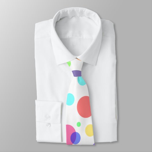 Personalisierte Namensafferegenbogen-Polkapunkte Krawatte (Gebunden)