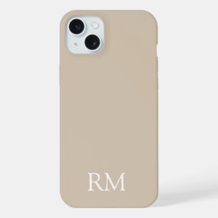 PERSONALISIERTE NAMENSANFANGSBUCHSTABEN STYLISCH M iPhone 15 PLUS HÜLLE