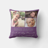 Personalisierte Namensangabe und Foto Kissen (Rückseite)