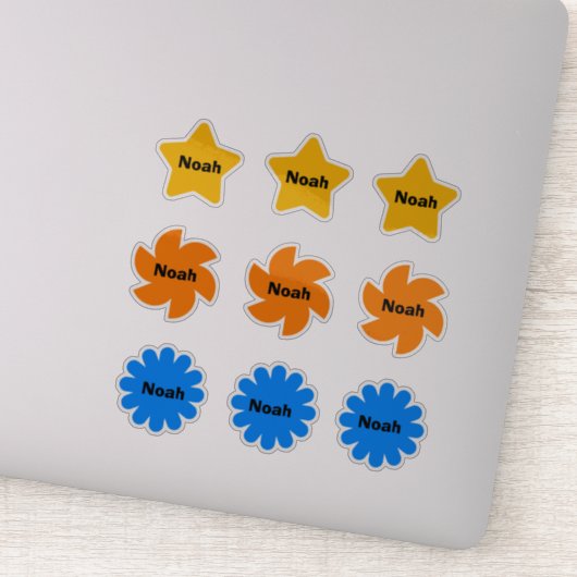 Personalisierte Namensaufkleber für Kinder Aufkleber (Detail)