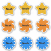 Personalisierte Namensaufkleber für Kinder Aufkleber (Vorderseite)