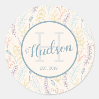 Personalisierte Namensaufkleber Runder Aufkleber