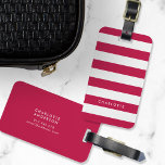 Personalisierte Namensauflösung Farbe und Weiße St Gepäckanhänger<br><div class="desc">Gepäckanhänger mit bearbeitbarer Farbe (klicken Sie auf die Hintergrundfarbe anpassen und ändern) und weißen Streifen. Personalisieren Sie dies, indem Sie Platzhalter durch Ihren Namen ersetzen und für weitere Optionen, wie zum Beispiel den Schriftart zu ändern, ist es die Größe und die Abstand zwischen den Buchstaben, indem Sie auf die Schaltfläche...</div>