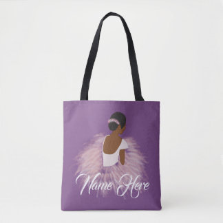 Personalisierte Namensballerina-afrikanischer Tasche