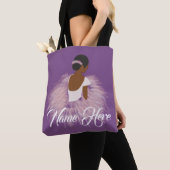 Personalisierte Namensballerina-afrikanischer Tasche (Von Nahem)