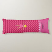 Personalisierte Namensballerinarosasparren Seitenschläferkissen (Rückseite)