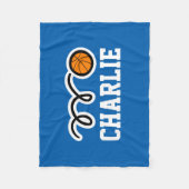 Personalisierte Namensbasketball-Fleecedecken Fleecedecke (Vorderseite)