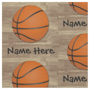 Personalisierte Namensbasketball-Orange/Brown Stoff