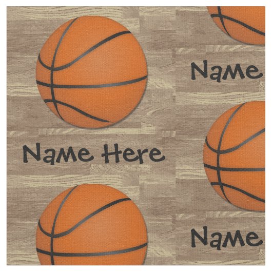 Personalisierte Namensbasketball-Orange/Brown Stoff (Nahaufnahme)