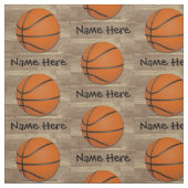 Personalisierte Namensbasketball-Orange/Brown Stoff (Muster)