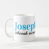 Personalisierte Namensbedeutung Joseph Kaffeetasse (Links)