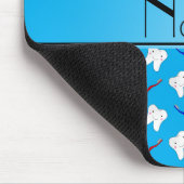 Personalisierte Namensblaubürsten und Zahnmuster Mousepad (Ecke)