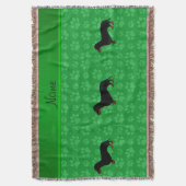 Personalisierte NamensDackelgrüntatzen Decke (Vorderseite Vertikal)