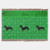 Personalisierte NamensDackelgrüntatzen Decke (Vorderseite)