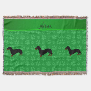 Personalisierte NamensDackelgrüntatzen Decke