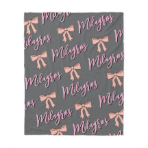 Personalisierte Namensdecke mit Schleife, Geschenk