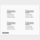 Personalisierte Namensdefinition Aufkleber für das (Blatt)