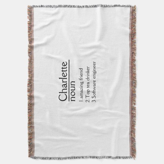 Personalisierte Namensdefinition Decke (Vorderseite Vertikal)