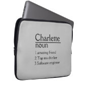 Personalisierte Namensdefinition Elektronische Ver Laptopschutzhülle (Vorne Rechts)