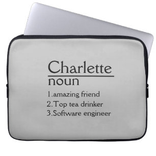 Personalisierte Namensdefinition Elektronische Ver Laptopschutzhülle
