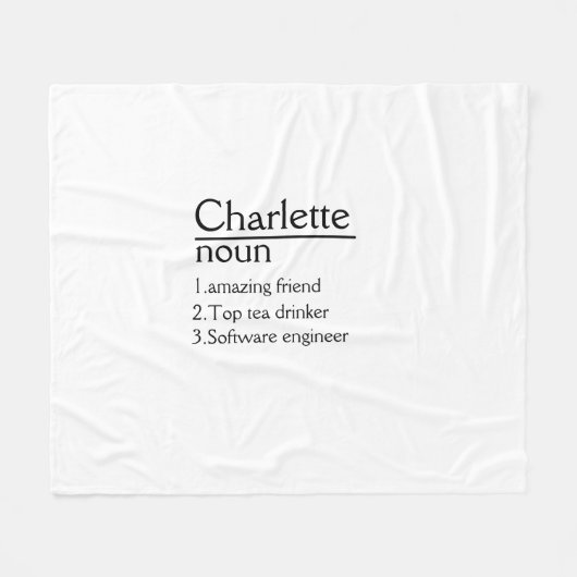 Personalisierte Namensdefinition Fleece Blanket (Vorderseite (Horizontal))